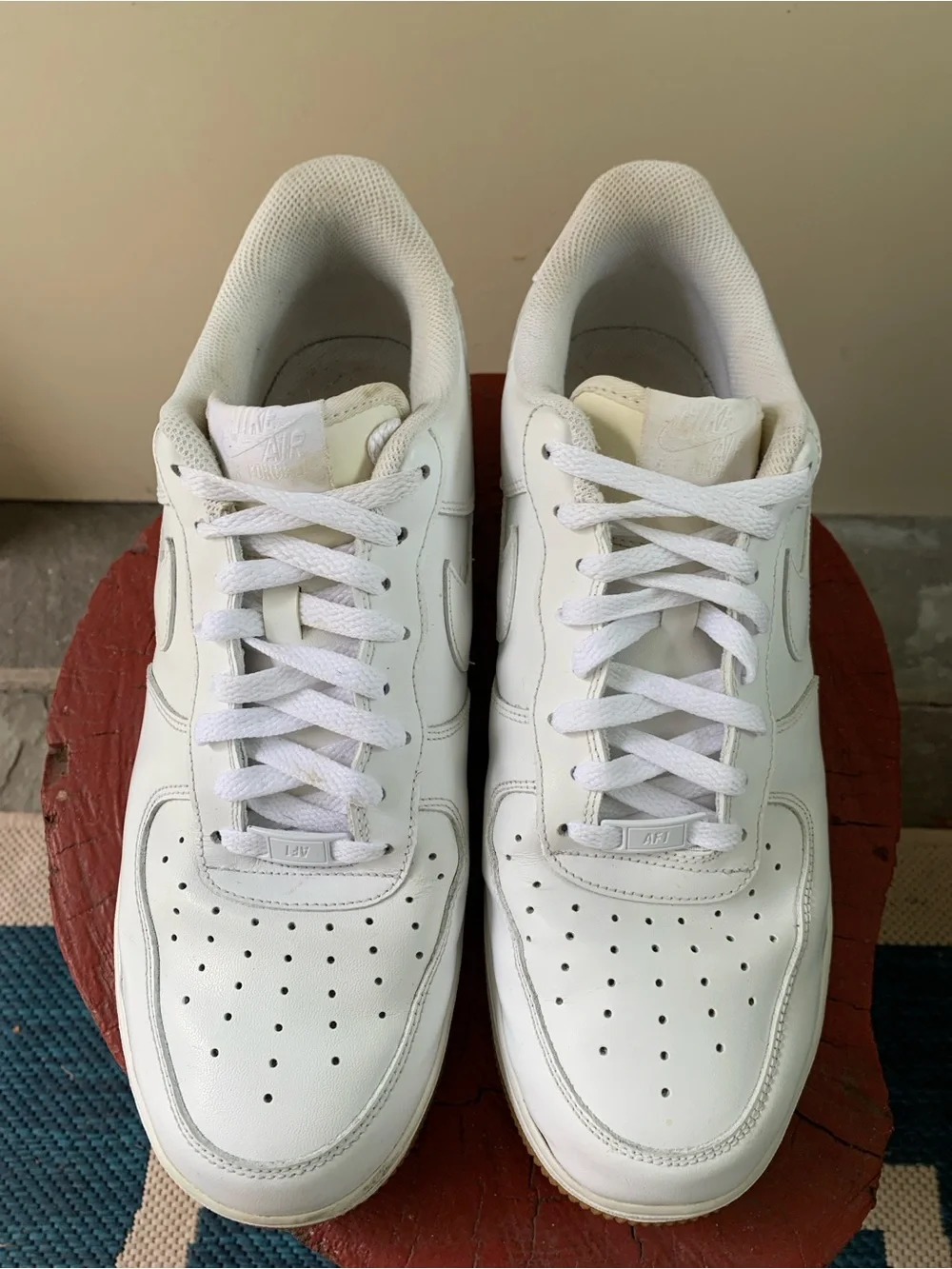 Nike Air Force 1  Men’s Sneakers White Lace-Up Athletic Men’s Size 11.5